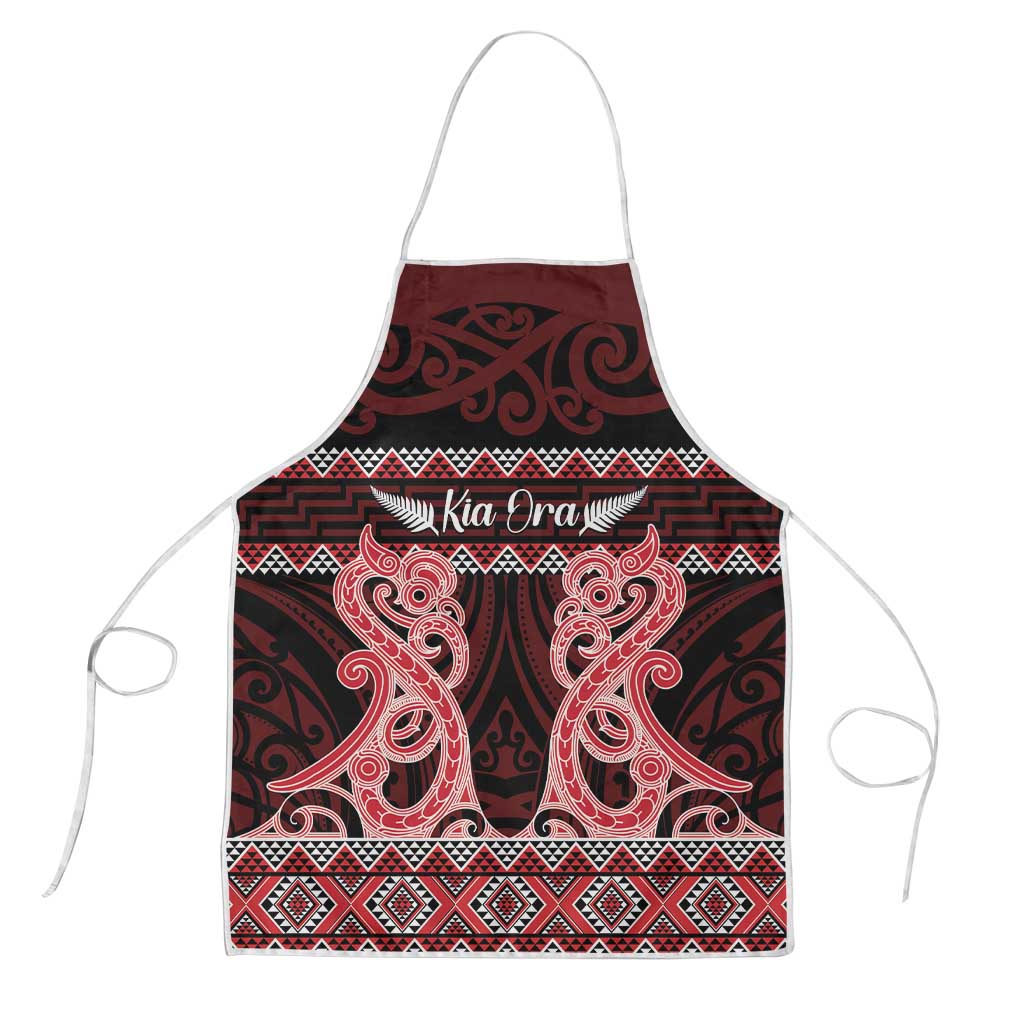Kia Ora New Zealand Apron Maori Language Week Whero Taniko Motif - Vibe Hoodie