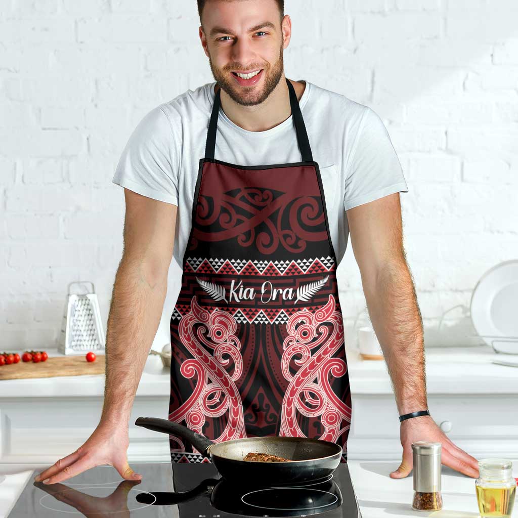 Kia Ora New Zealand Apron Maori Language Week Whero Taniko Motif - Vibe Hoodie