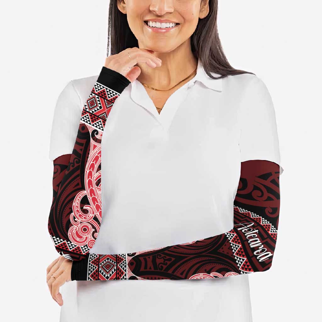 Kia Ora New Zealand Arm Sleeves Maori Language Week Whero Taniko Motif - Vibe Hoodie