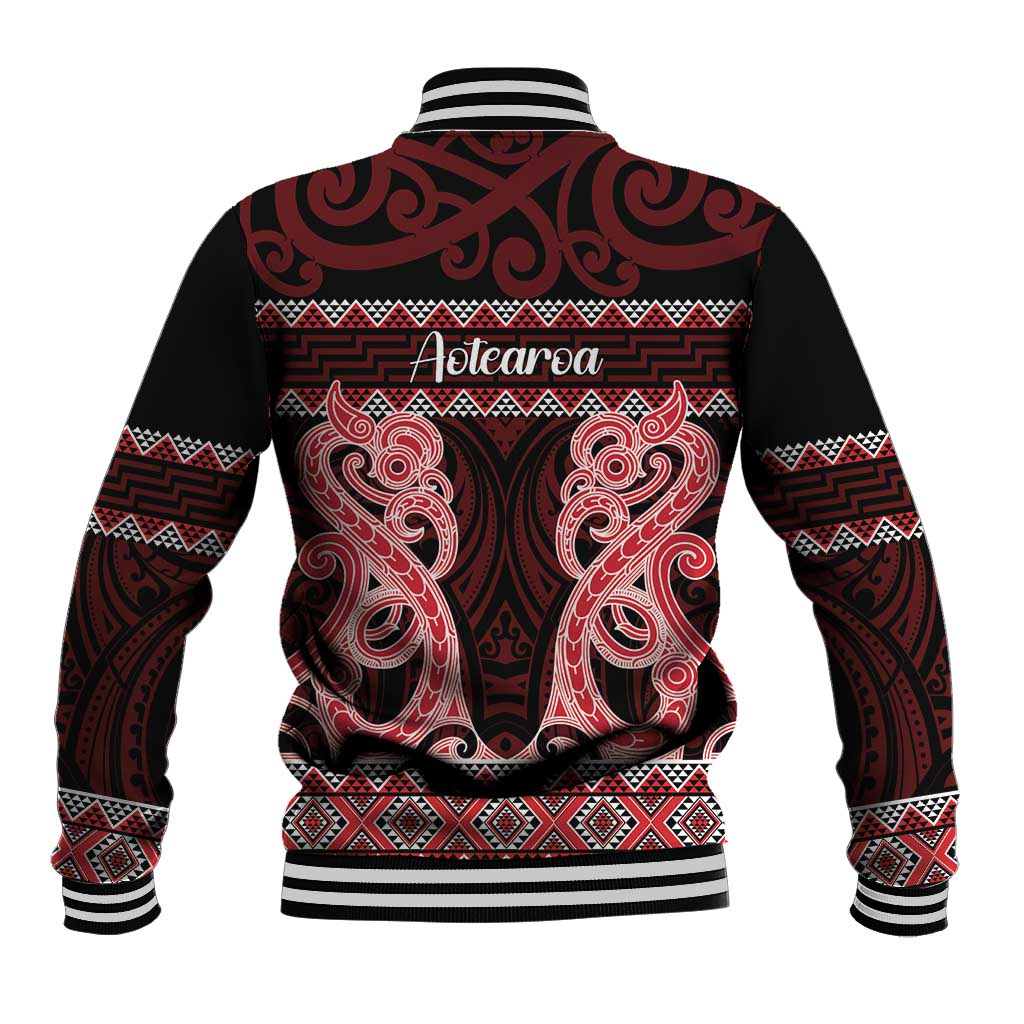 Kia Ora New Zealand Baseball Jacket Maori Language Week Whero Taniko Motif - Vibe Hoodie