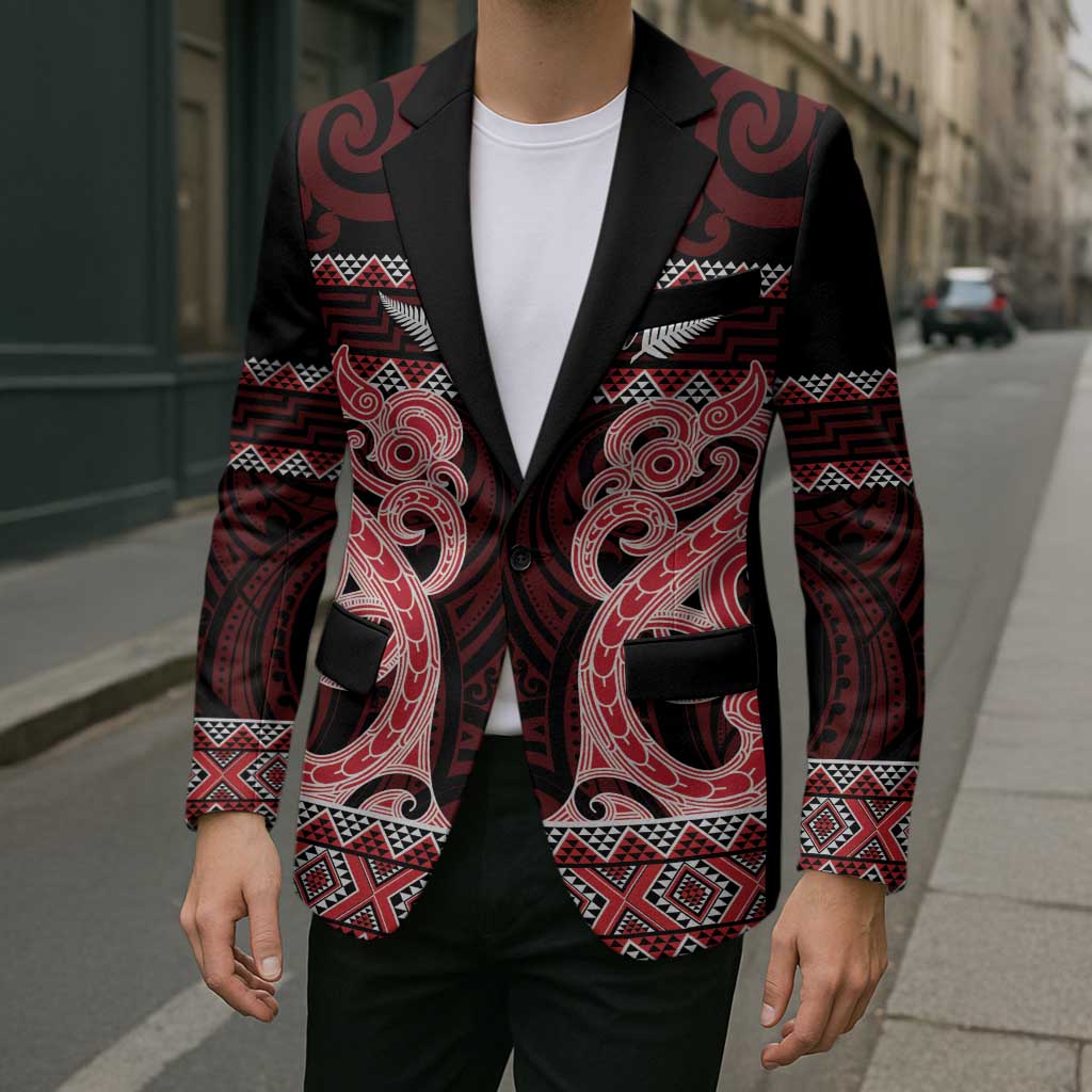 Kia Ora New Zealand Blazer Maori Language Week Whero Taniko Motif - Vibe Hoodie