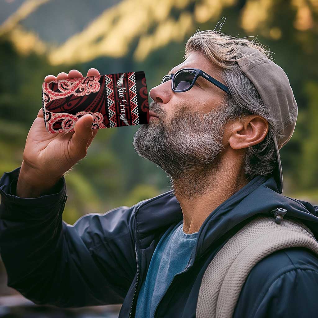 Kia Ora New Zealand 4 in 1 Can Cooler Tumbler Maori Language Week Whero Taniko Motif - Vibe Hoodie