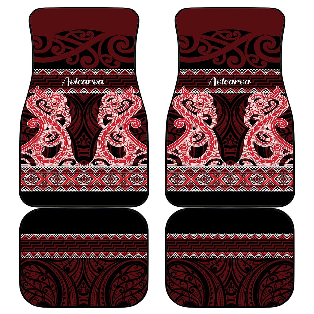Kia Ora New Zealand Car Mats Maori Language Week Whero Taniko Motif - Vibe Hoodie