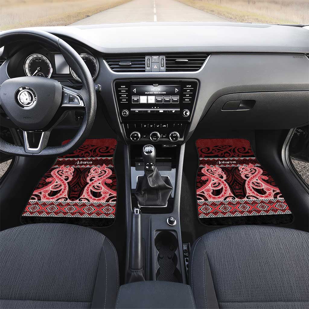 Kia Ora New Zealand Car Mats Maori Language Week Whero Taniko Motif - Vibe Hoodie