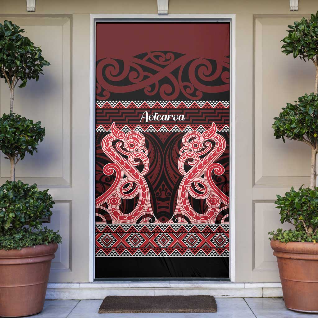 Kia Ora New Zealand Door Cover Maori Language Week Whero Taniko Motif - Vibe Hoodie