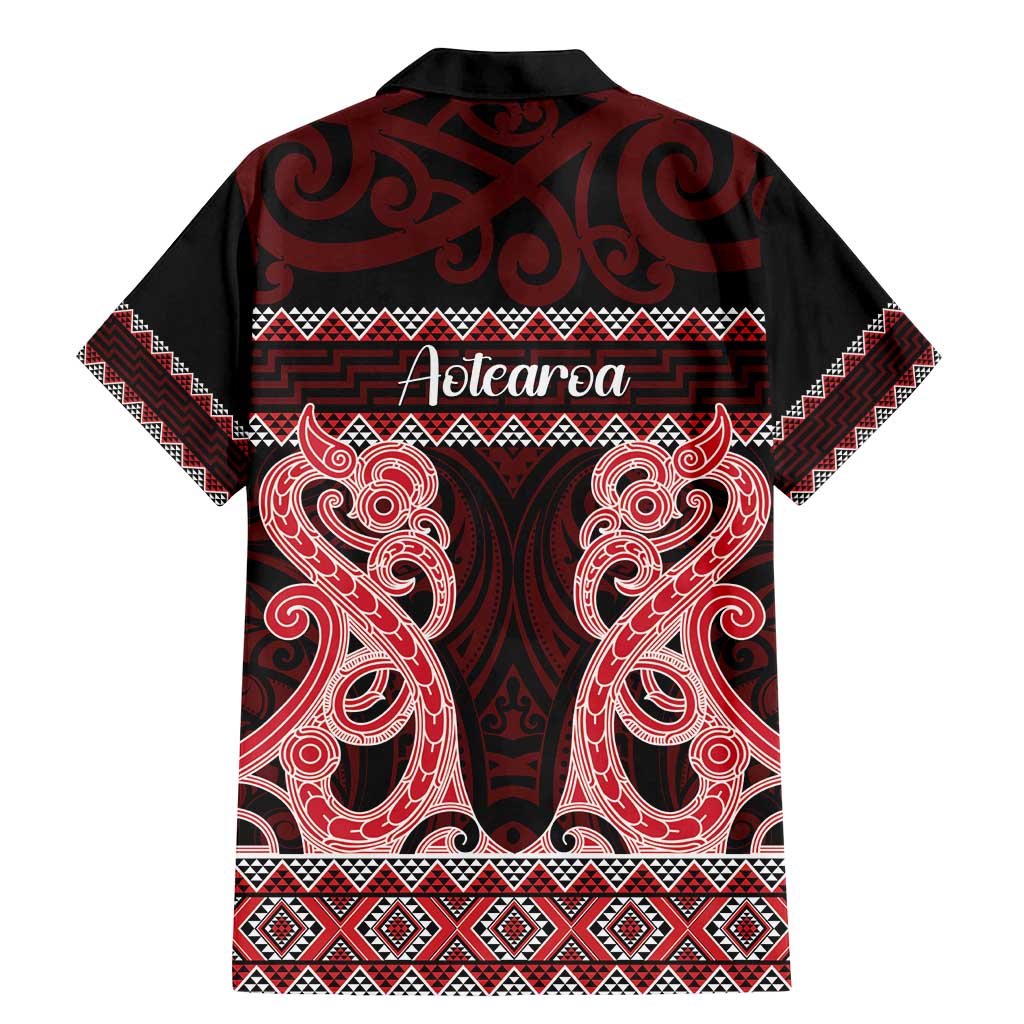 Kia Ora New Zealand Family Matching Mermaid Dress and Hawaiian Shirt Maori Language Week Whero Taniko Motif - Vibe Hoodie