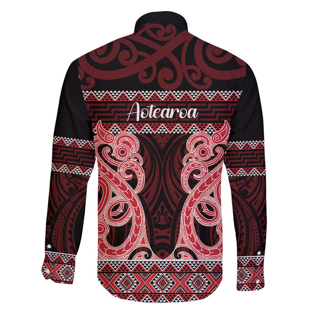 Kia Ora New Zealand Family Matching Mermaid Dress and Hawaiian Shirt Maori Language Week Whero Taniko Motif - Vibe Hoodie