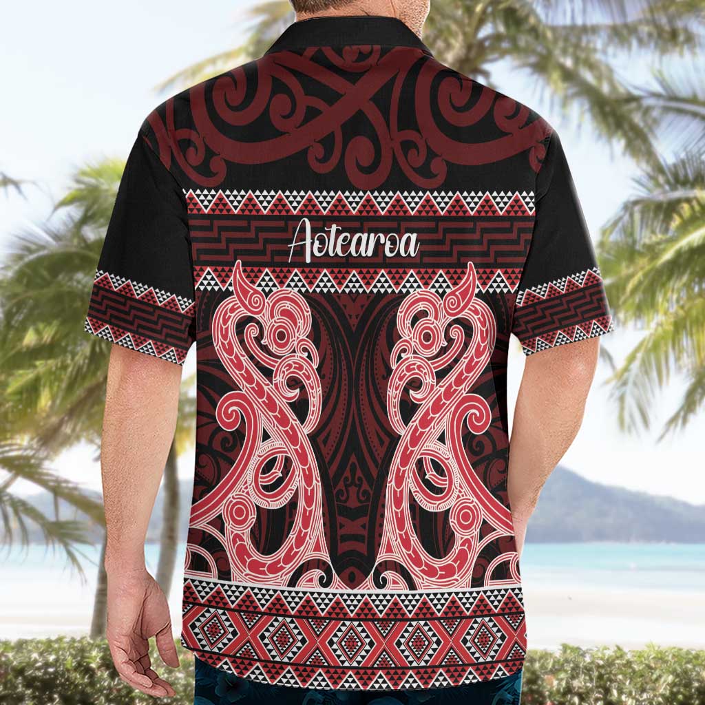 Kia Ora New Zealand Hawaiian Shirt Maori Language Week Whero Taniko Motif - Vibe Hoodie
