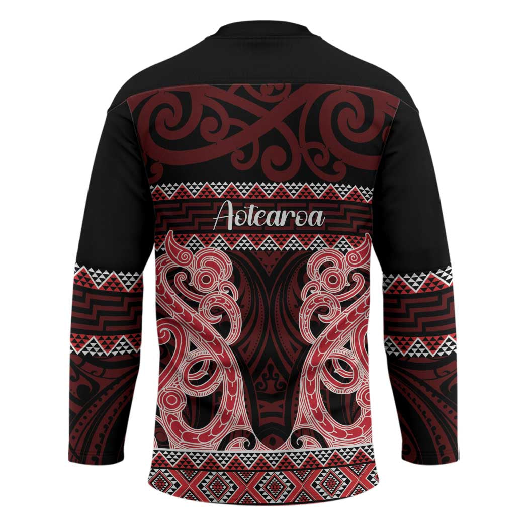 Kia Ora New Zealand Hockey Jersey Maori Language Week Whero Taniko Motif - Vibe Hoodie