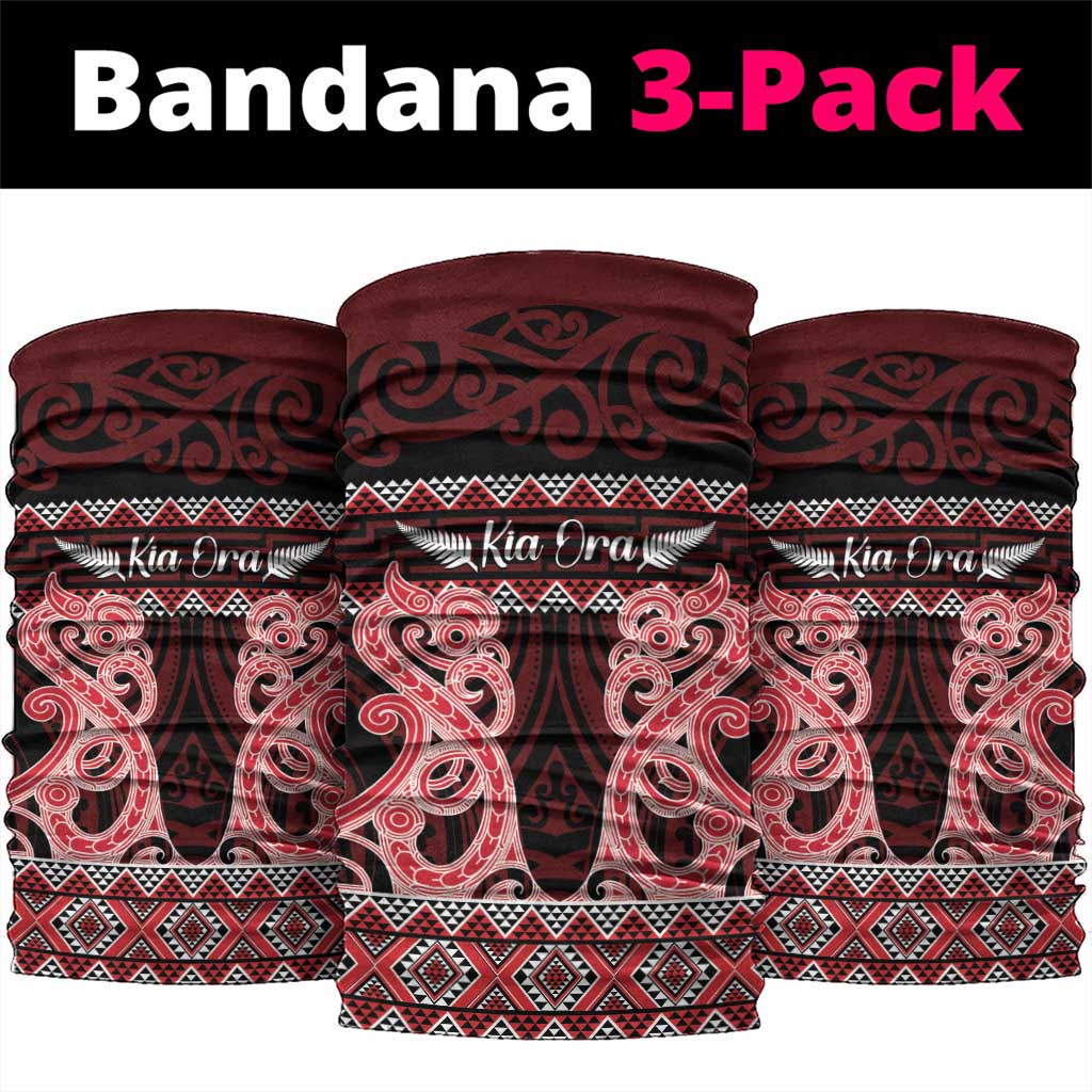 Kia Ora New Zealand Neck Gaiter Maori Language Week Whero Taniko Motif - Vibe Hoodie