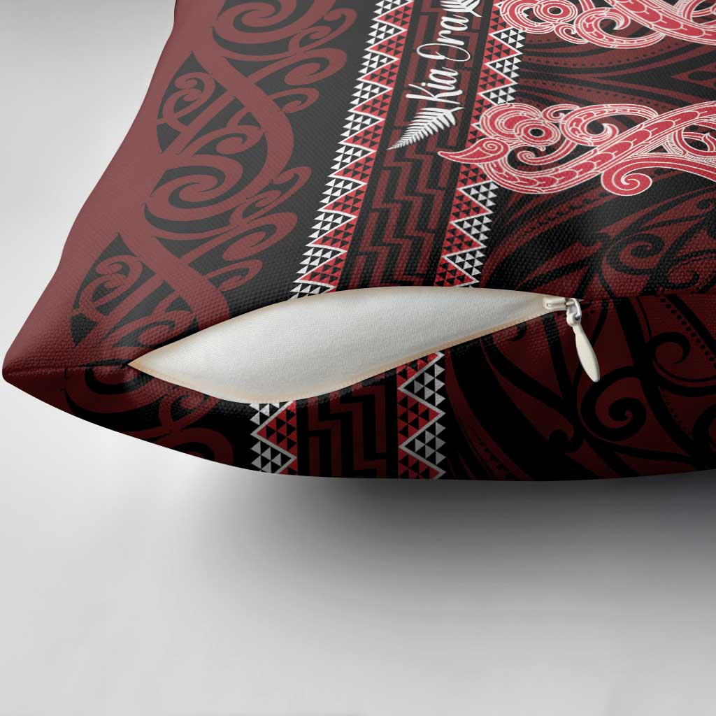 Kia Ora New Zealand Pillow Cover Maori Language Week Whero Taniko Motif - Vibe Hoodie