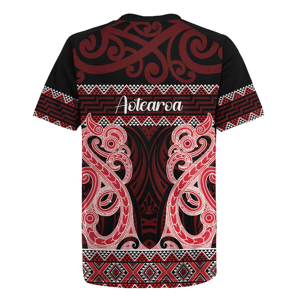 Kia Ora New Zealand Rugby Jersey Maori Language Week Whero Taniko Motif - Vibe Hoodie