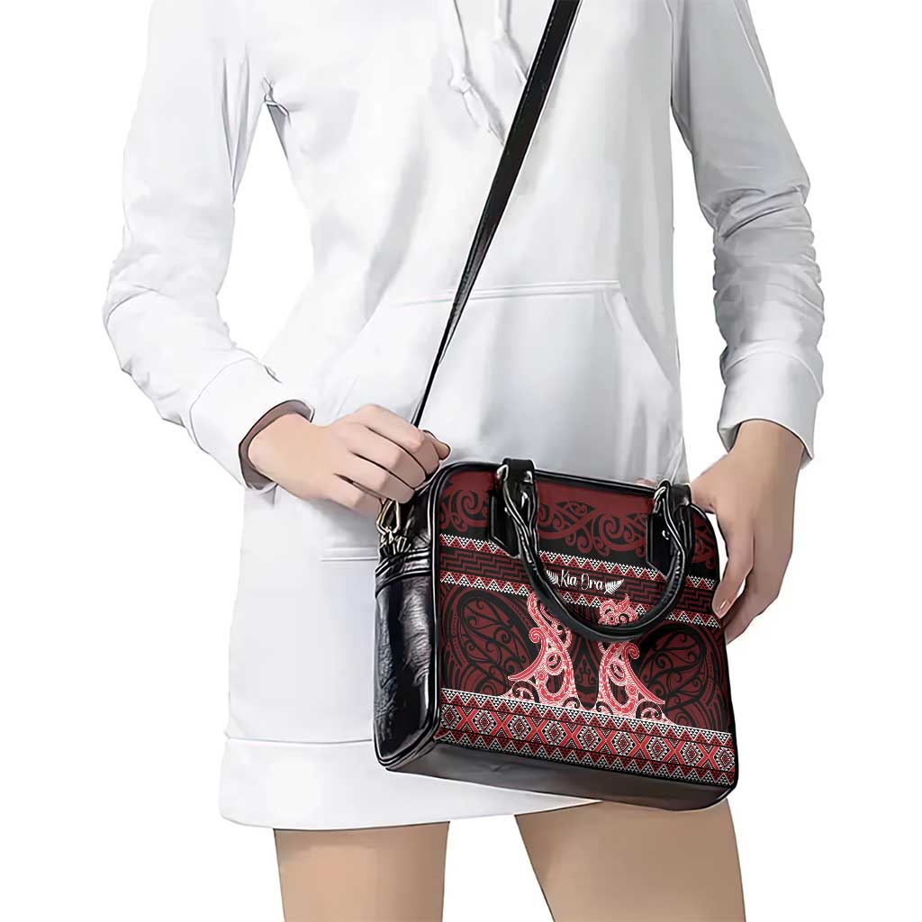 Kia Ora New Zealand Shoulder Handbag Maori Language Week Whero Taniko Motif - Vibe Hoodie