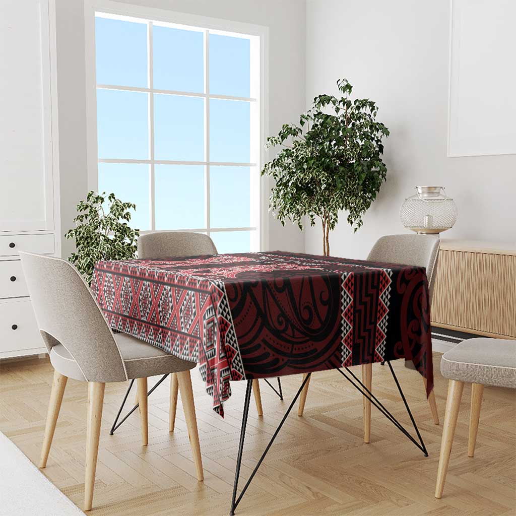 Kia Ora New Zealand Tablecloth Maori Language Week Whero Taniko Motif - Vibe Hoodie