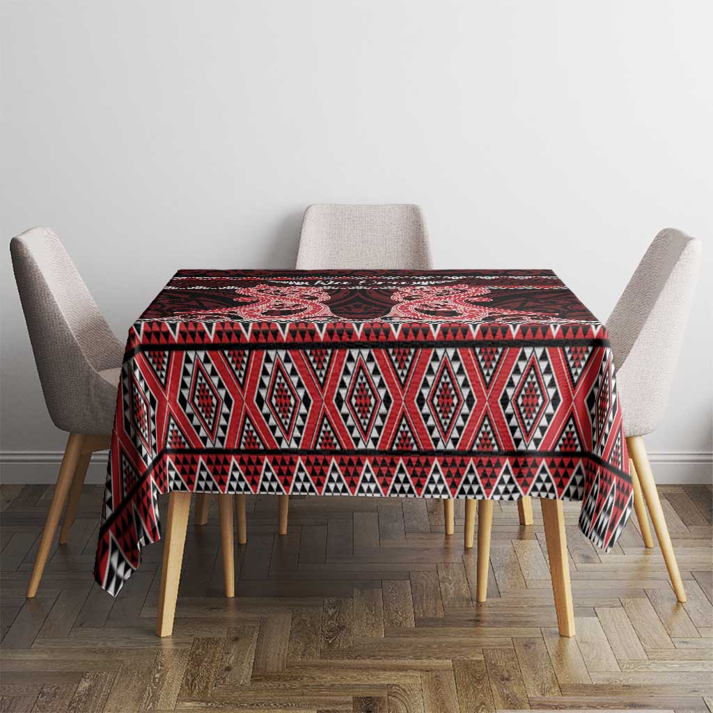 Kia Ora New Zealand Tablecloth Maori Language Week Whero Taniko Motif - Vibe Hoodie