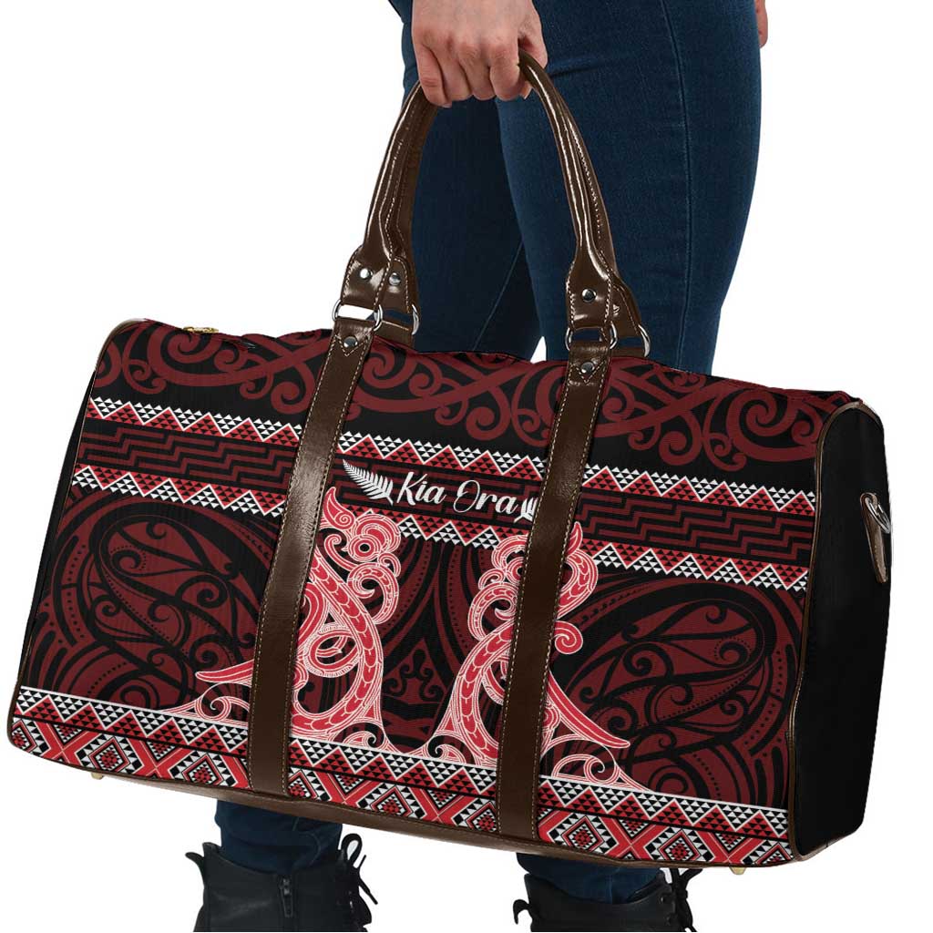 Kia Ora New Zealand Travel Bag Maori Language Week Whero Taniko Motif - Vibe Hoodie