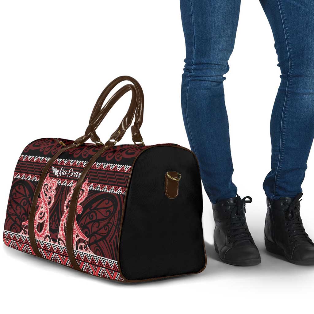 Kia Ora New Zealand Travel Bag Maori Language Week Whero Taniko Motif - Vibe Hoodie