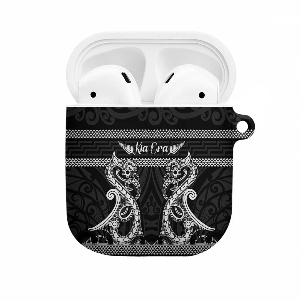Kia Ora New Zealand AirPods Case Maori Language Week Pango Taniko Motif - Vibe Hoodie
