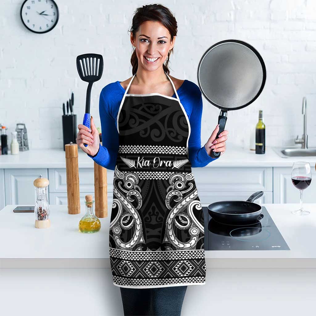 Kia Ora New Zealand Apron Maori Language Week Pango Taniko Motif - Vibe Hoodie