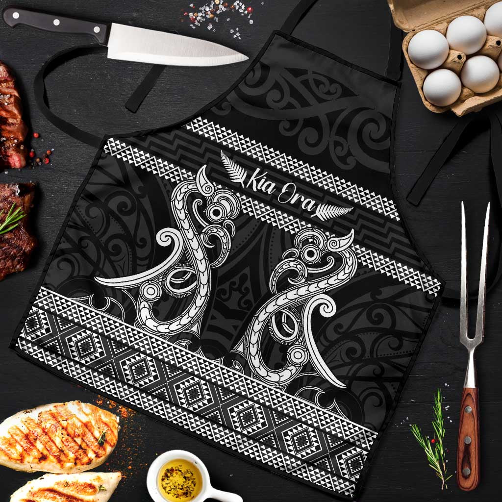 Kia Ora New Zealand Apron Maori Language Week Pango Taniko Motif - Vibe Hoodie