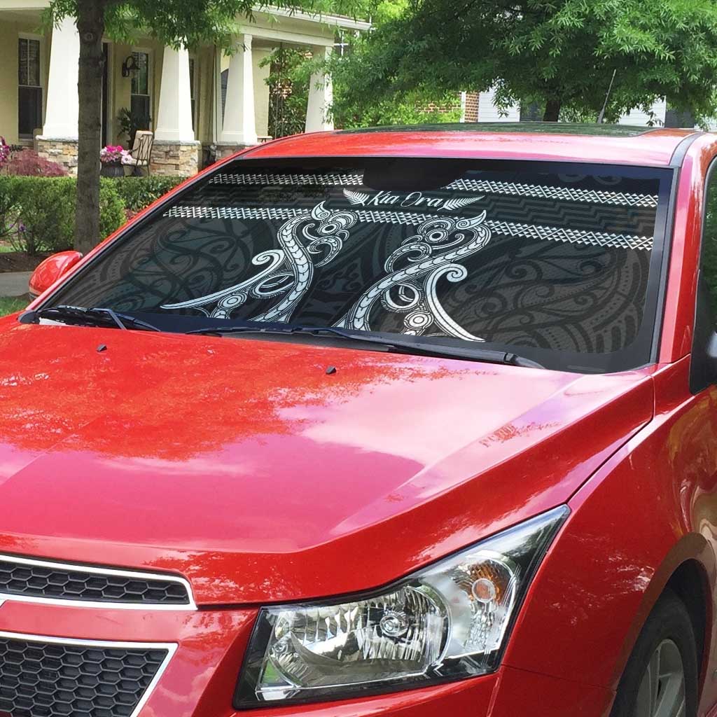 Kia Ora New Zealand Auto Sun Shade Maori Language Week Pango Taniko Motif - Vibe Hoodie