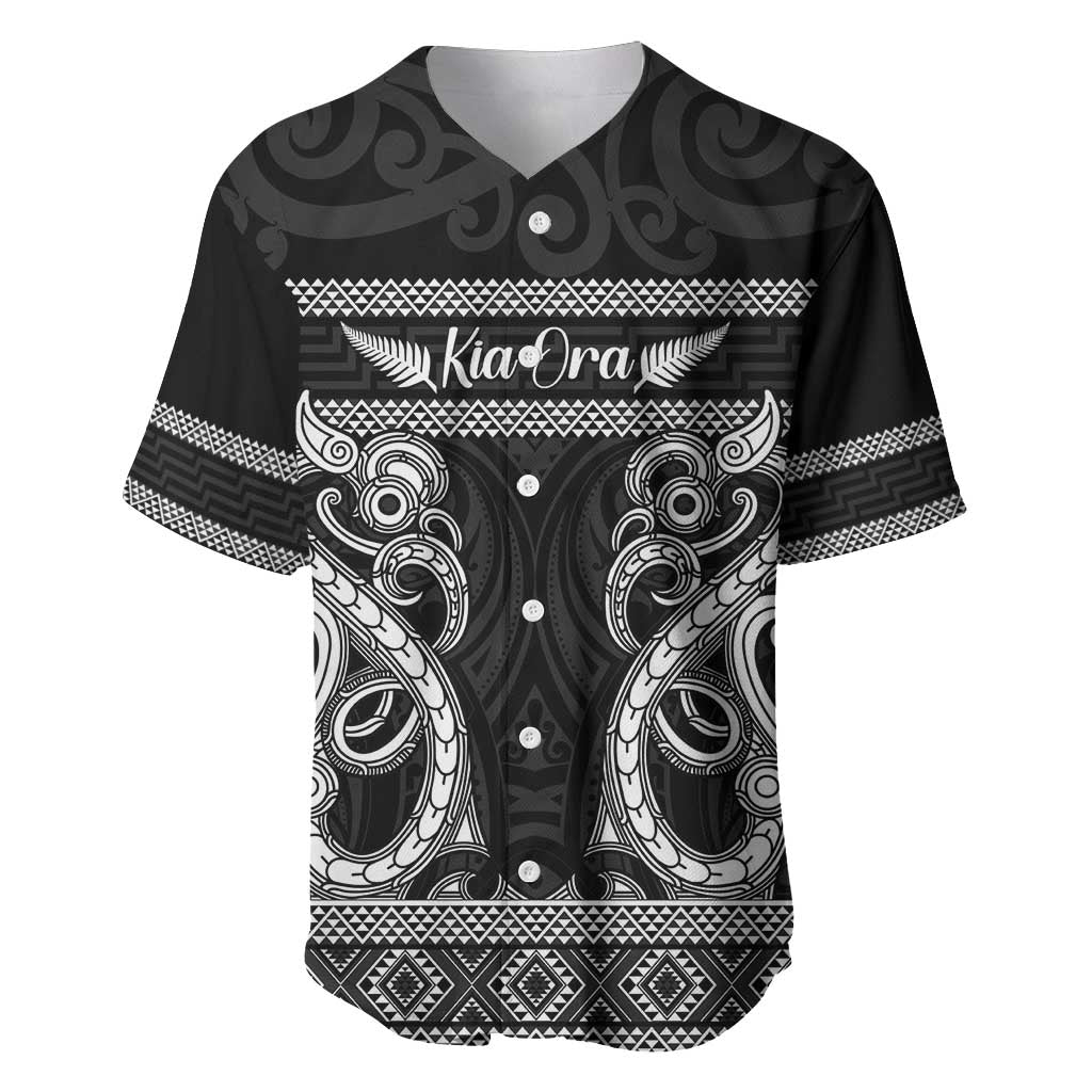 Kia Ora New Zealand Baseball Jersey Maori Language Week Pango Taniko Motif - Vibe Hoodie