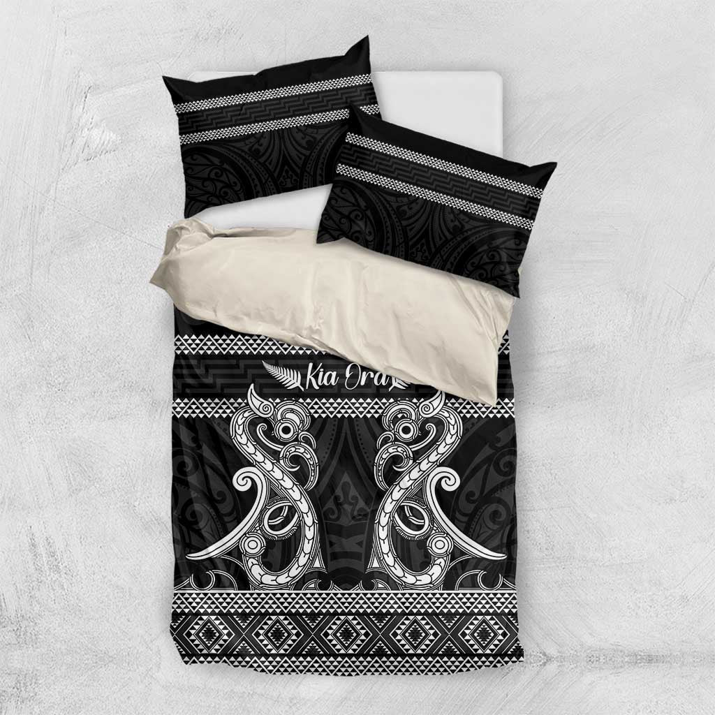 Kia Ora New Zealand Bedding Set Maori Language Week Pango Taniko Motif - Vibe Hoodie