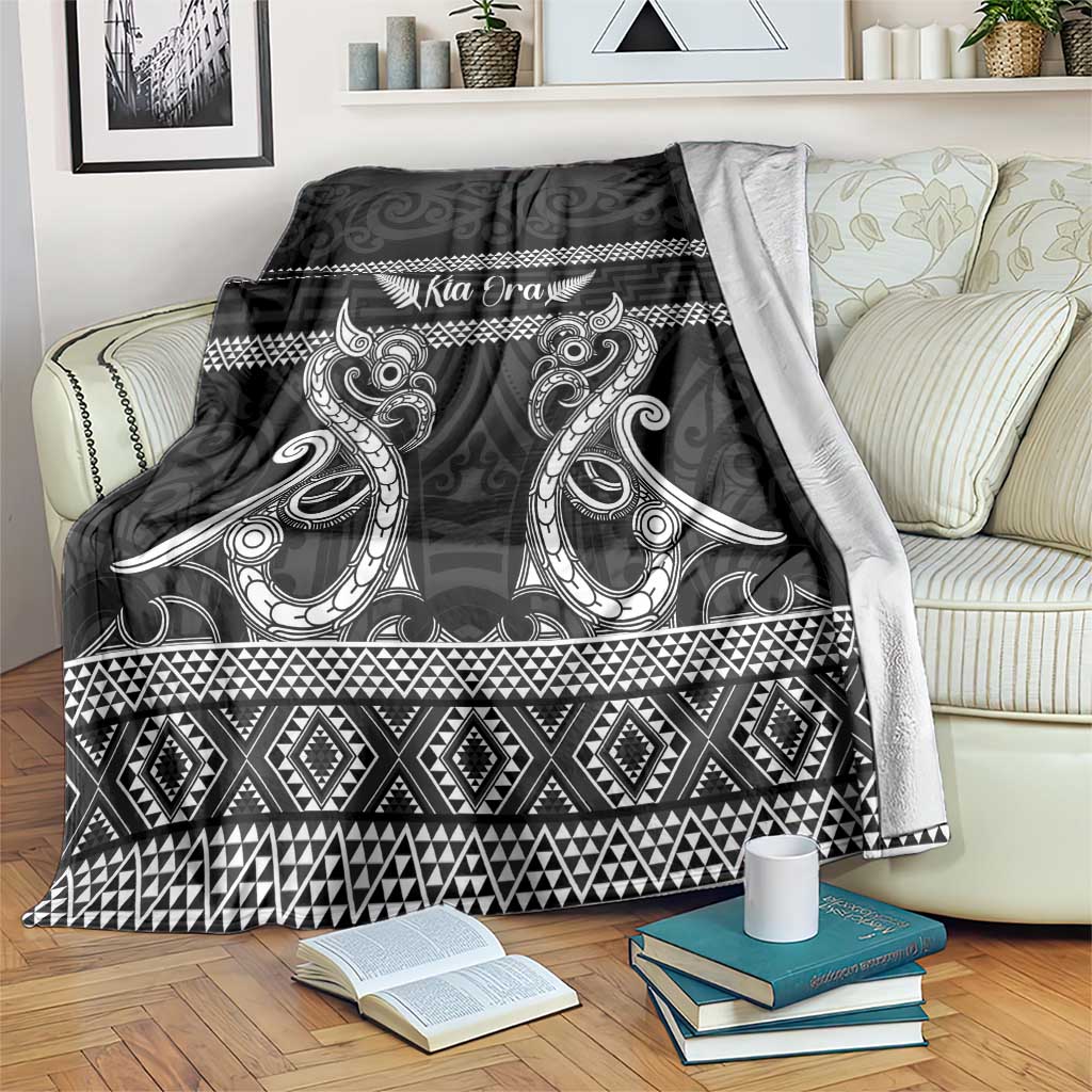 Kia Ora New Zealand Blanket Maori Language Week Pango Taniko Motif - Vibe Hoodie