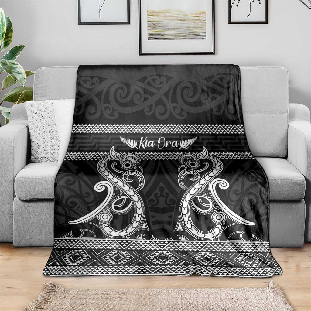 Kia Ora New Zealand Blanket Maori Language Week Pango Taniko Motif - Vibe Hoodie