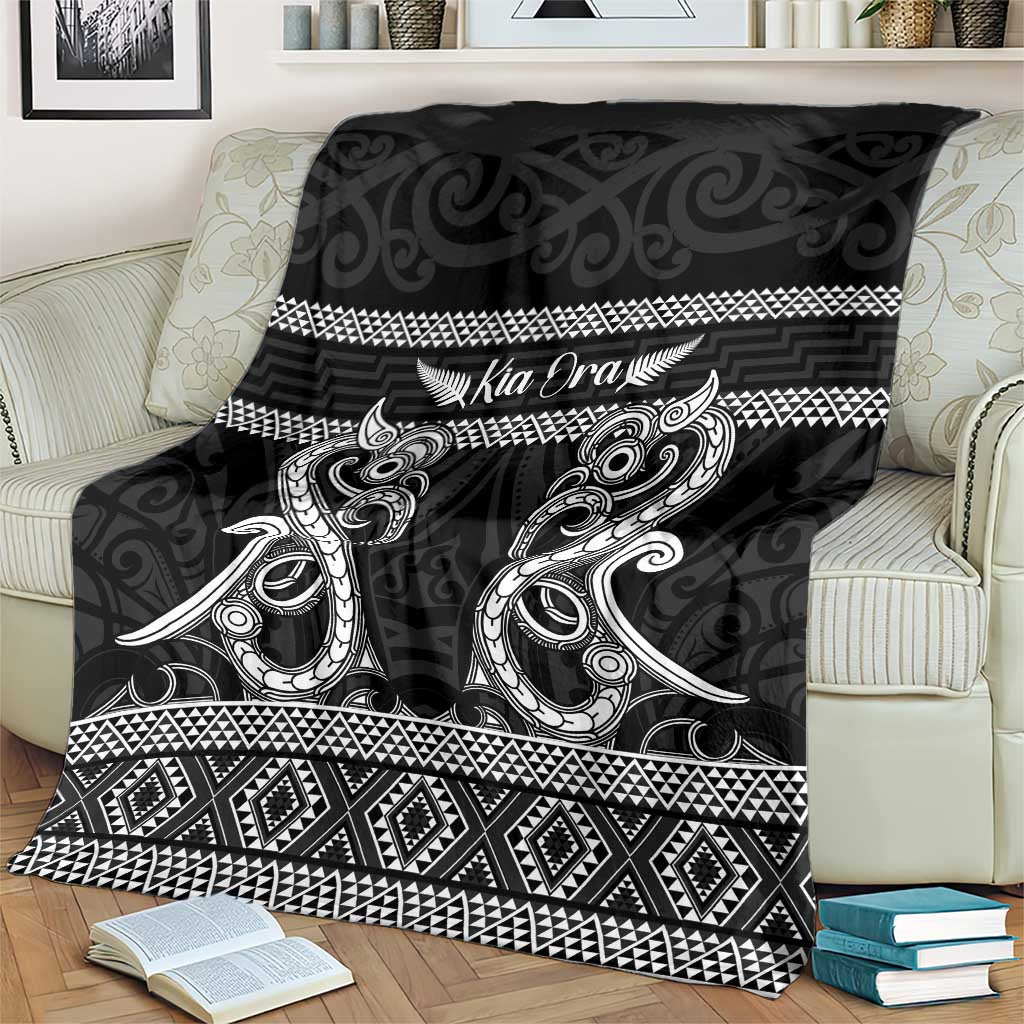 Kia Ora New Zealand Blanket Maori Language Week Pango Taniko Motif - Vibe Hoodie