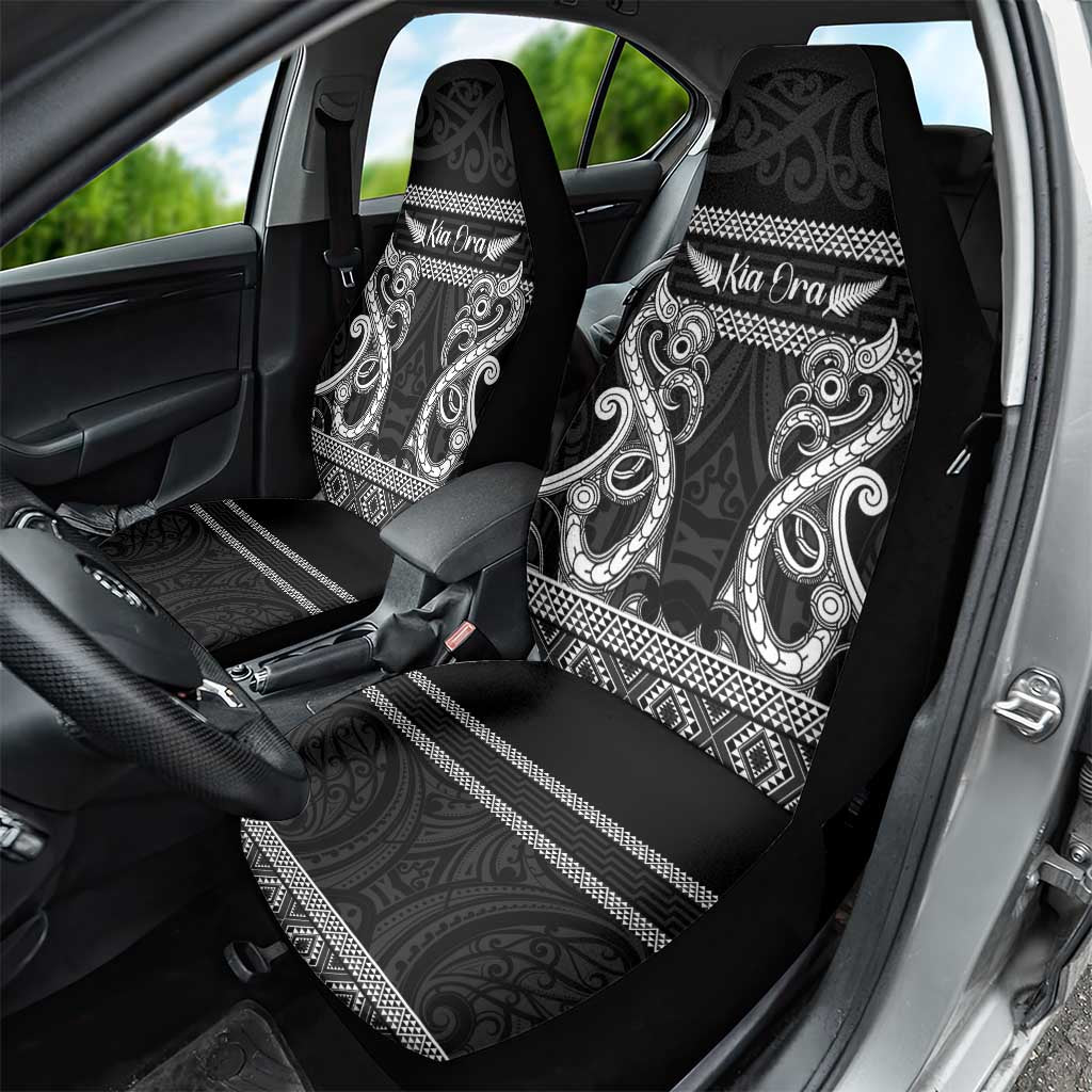 Kia Ora New Zealand Car Seat Cover Maori Language Week Pango Taniko Motif - Vibe Hoodie