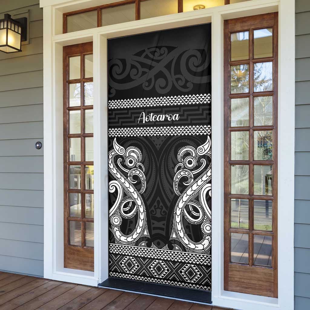 Kia Ora New Zealand Door Cover Maori Language Week Pango Taniko Motif - Vibe Hoodie