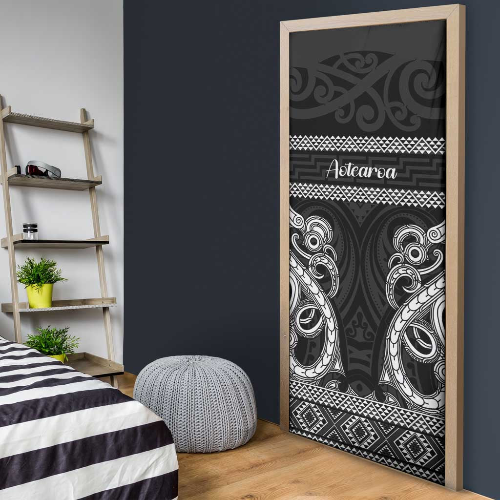 Kia Ora New Zealand Door Cover Maori Language Week Pango Taniko Motif - Vibe Hoodie