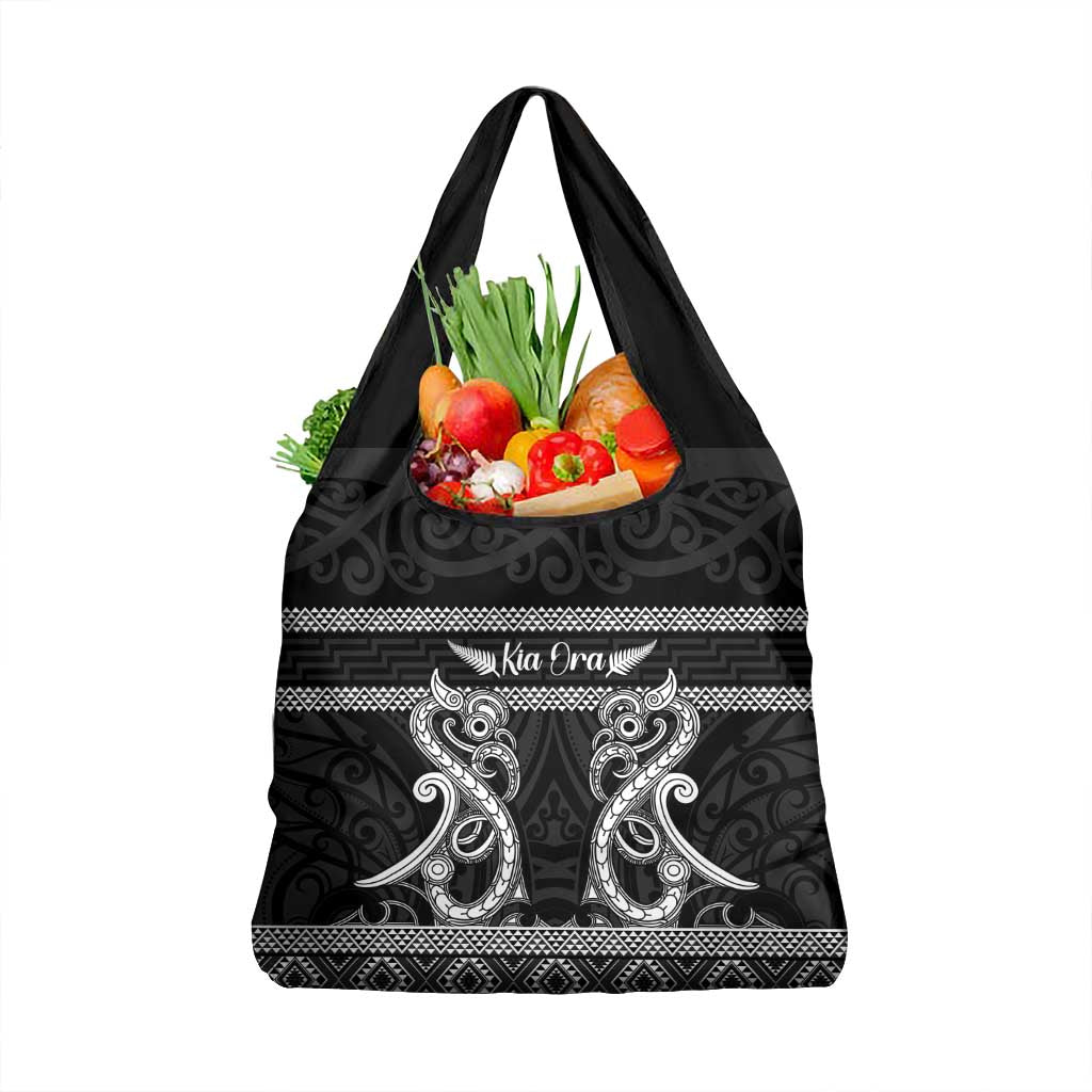 Kia Ora New Zealand Grocery Bag Maori Language Week Pango Taniko Motif - Vibe Hoodie