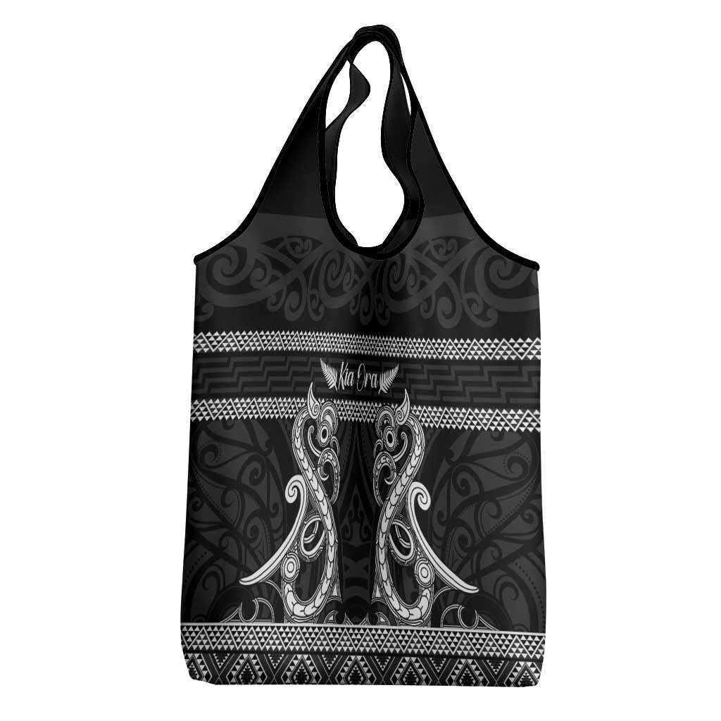 Kia Ora New Zealand Grocery Bag Maori Language Week Pango Taniko Motif - Vibe Hoodie