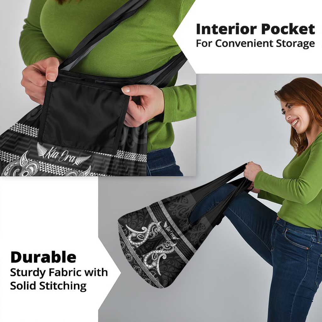 Kia Ora New Zealand Grocery Bag Maori Language Week Pango Taniko Motif - Vibe Hoodie