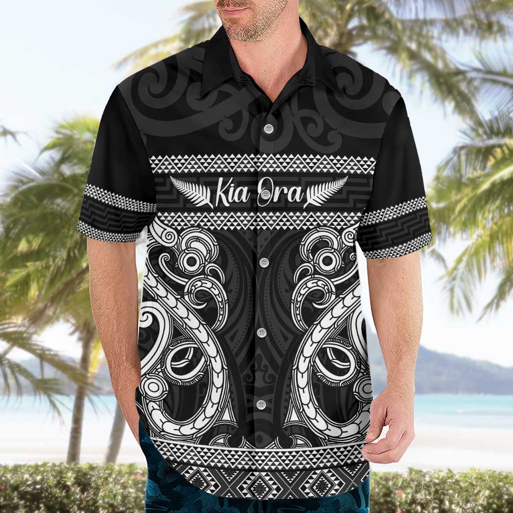 Kia Ora New Zealand Hawaiian Shirt Maori Language Week Pango Taniko Motif - Vibe Hoodie