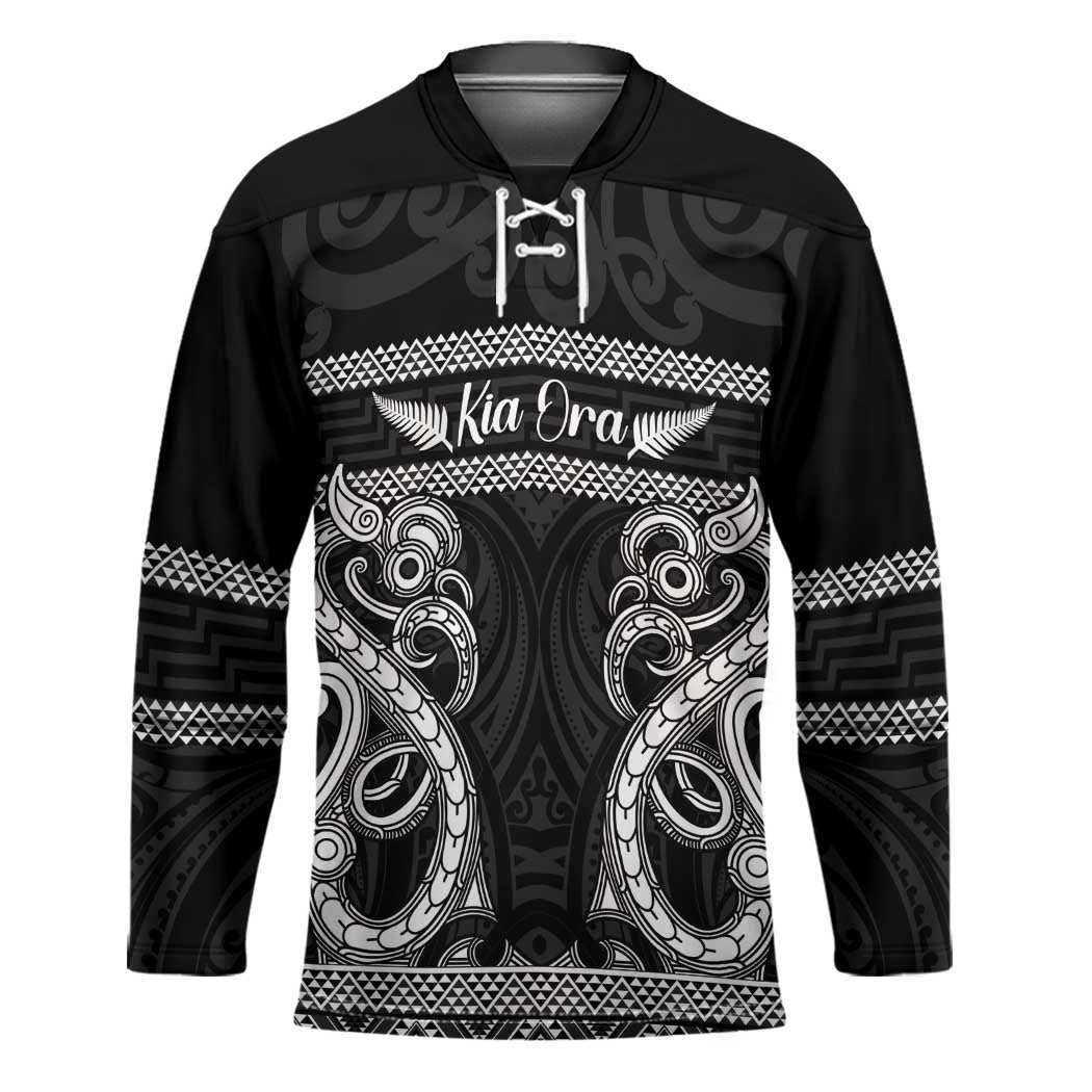 Kia Ora New Zealand Hockey Jersey Maori Language Week Pango Taniko Motif - Vibe Hoodie