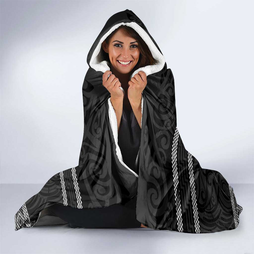 Kia Ora New Zealand Hooded Blanket Maori Language Week Pango Taniko Motif - Vibe Hoodie