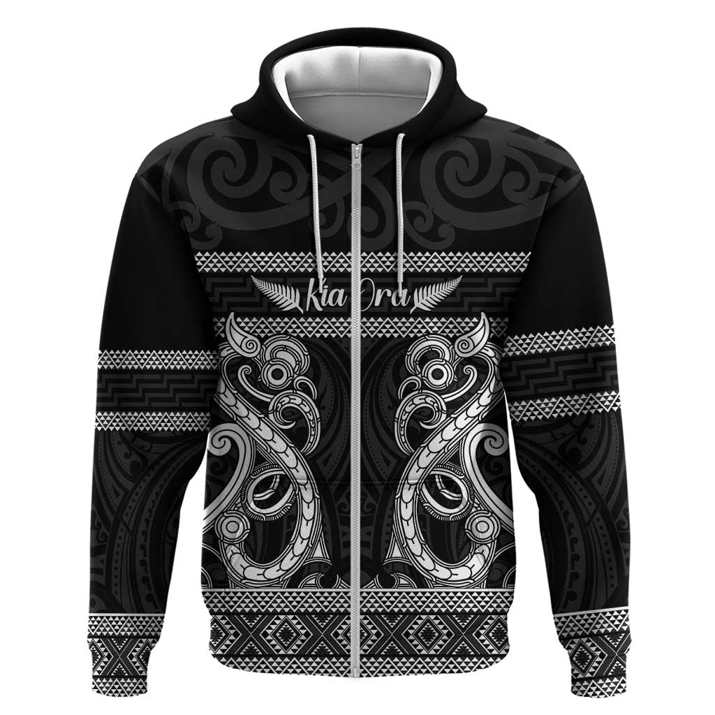 Kia Ora New Zealand Hoodie Maori Language Week Pango Taniko Motif - Vibe Hoodie