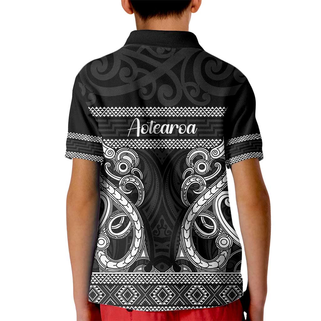 Kia Ora New Zealand Kid Polo Shirt Maori Language Week Pango Taniko Motif - Vibe Hoodie