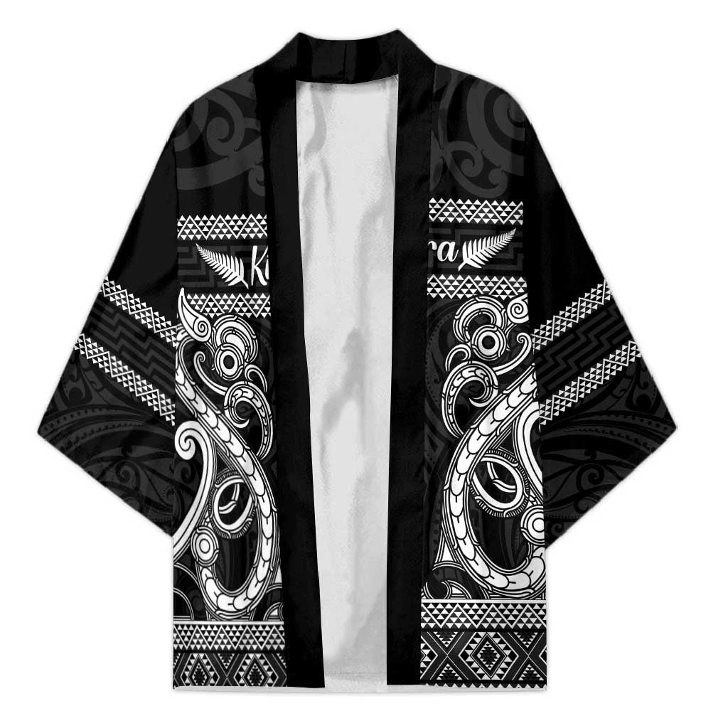 Kia Ora New Zealand Kimono Maori Language Week Pango Taniko Motif - Vibe Hoodie
