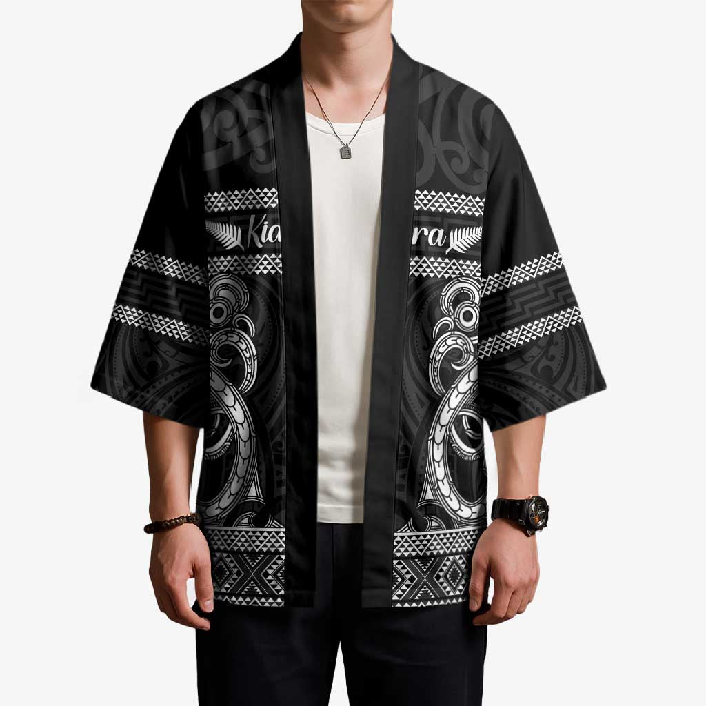 Kia Ora New Zealand Kimono Maori Language Week Pango Taniko Motif - Vibe Hoodie