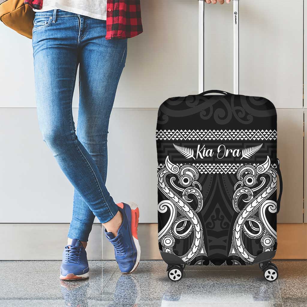 Kia Ora New Zealand Luggage Cover Maori Language Week Pango Taniko Motif - Vibe Hoodie