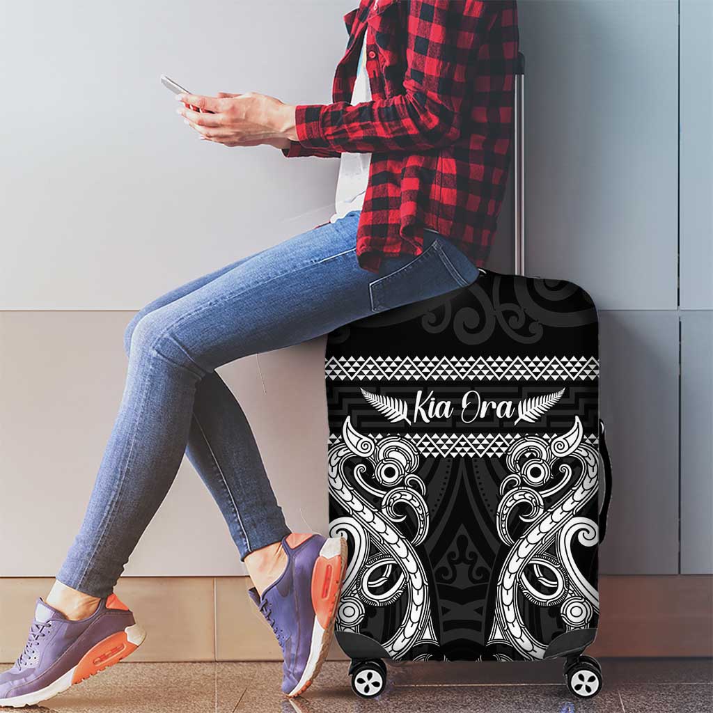 Kia Ora New Zealand Luggage Cover Maori Language Week Pango Taniko Motif - Vibe Hoodie
