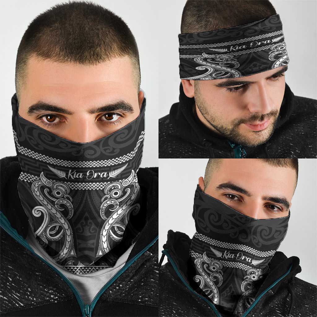 Kia Ora New Zealand Neck Gaiter Maori Language Week Pango Taniko Motif - Vibe Hoodie