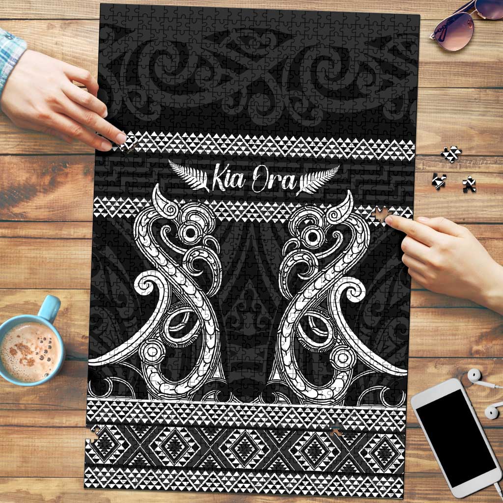 Kia Ora New Zealand Puzzle Maori Language Week Pango Taniko Motif - Vibe Hoodie