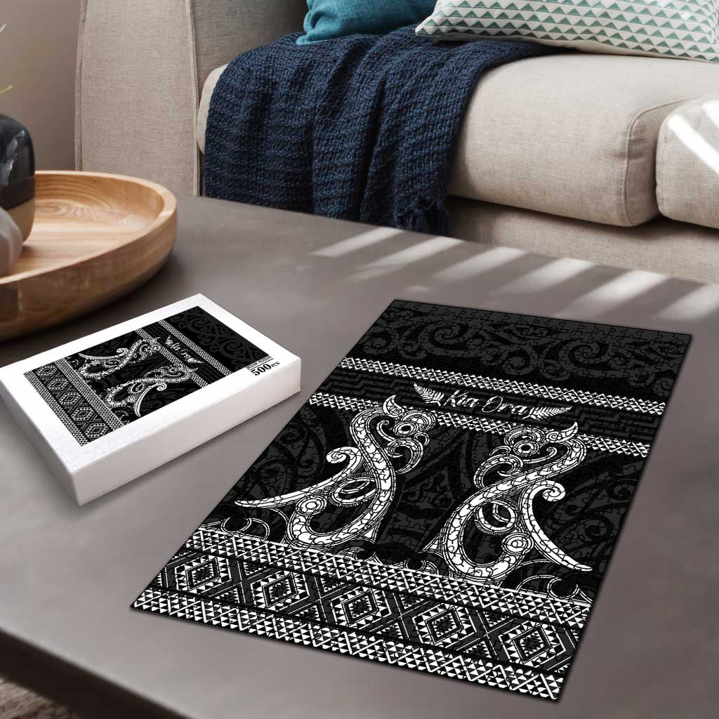 Kia Ora New Zealand Puzzle Maori Language Week Pango Taniko Motif - Vibe Hoodie