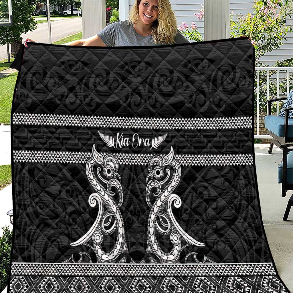 Kia Ora New Zealand Quilt Maori Language Week Pango Taniko Motif - Vibe Hoodie