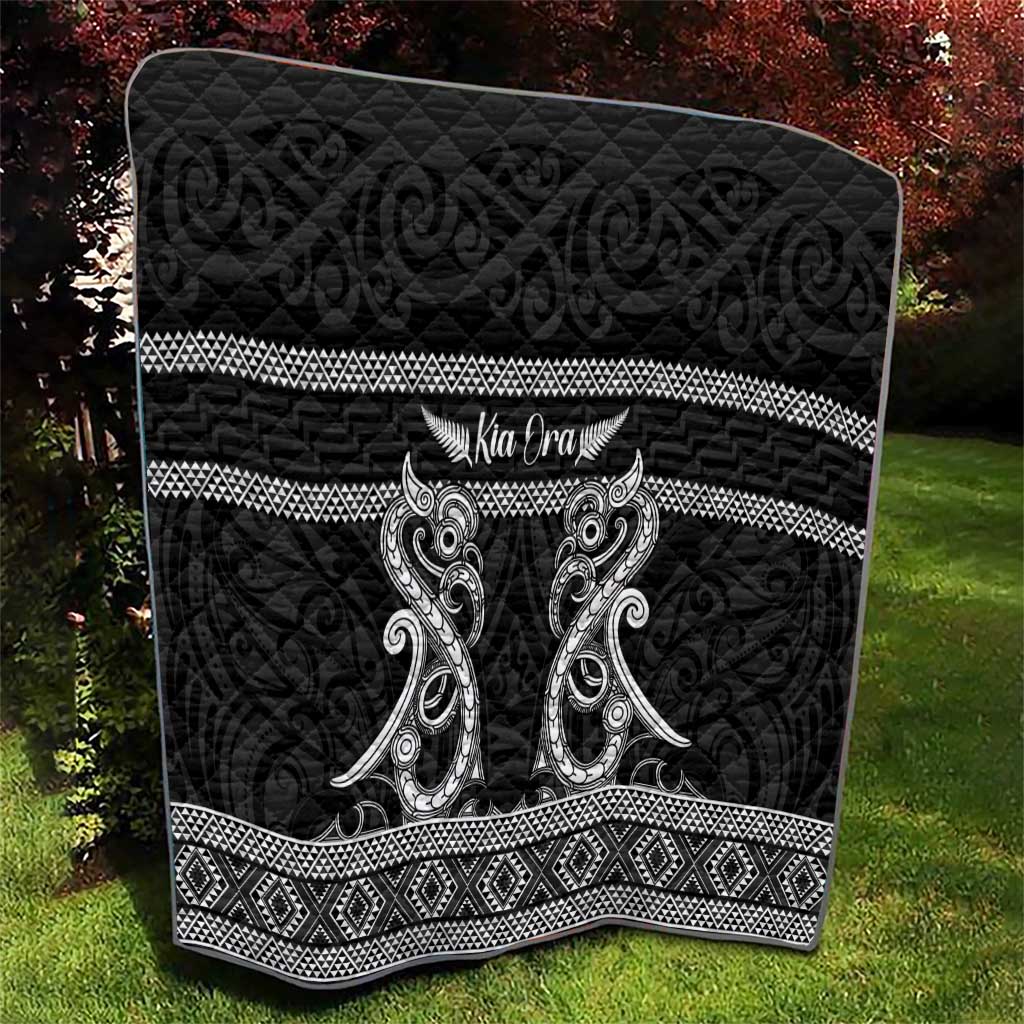 Kia Ora New Zealand Quilt Maori Language Week Pango Taniko Motif - Vibe Hoodie